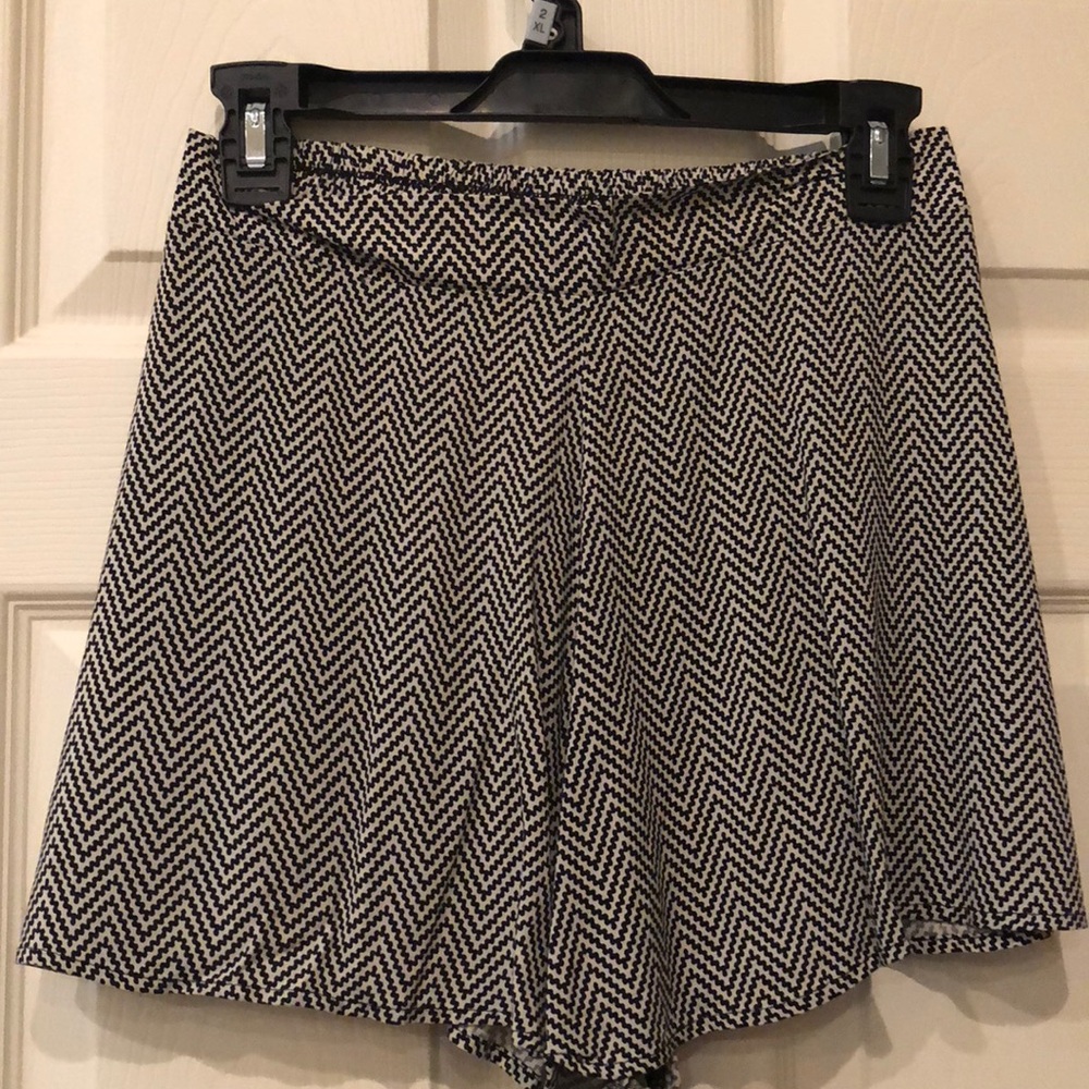 Black and white shorts